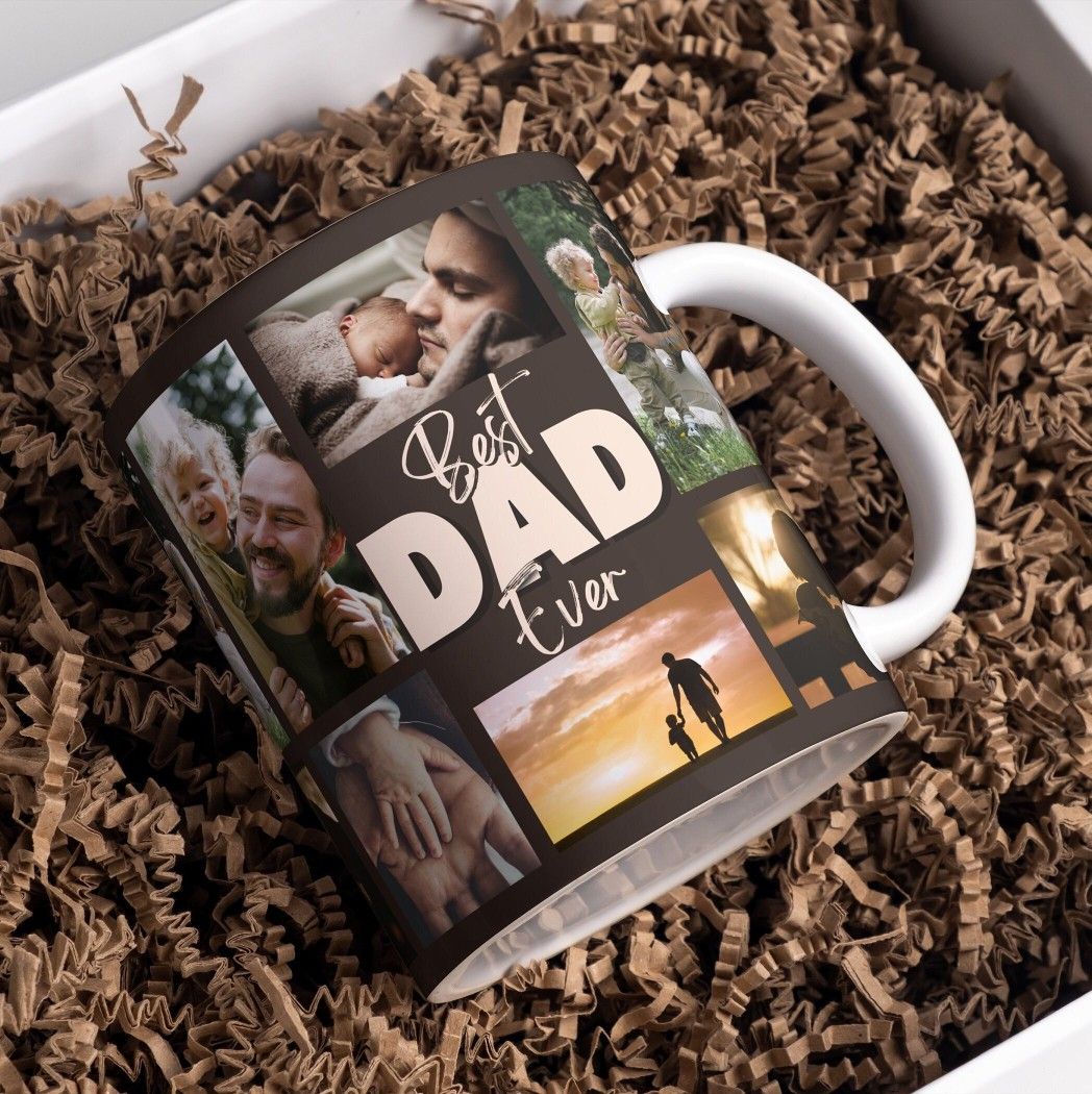 Personalized Best Dad Ever photo mug